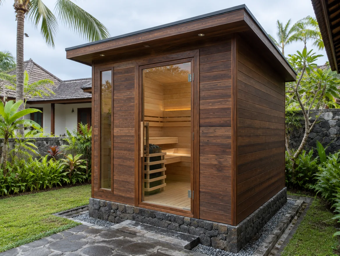 Древесина для сауны и размещение: indoor или outdoor?